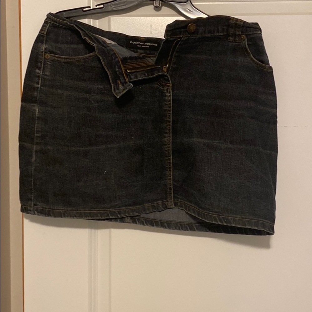Dorothy Perkins Denim Jeans Mini skirt UK SIZE 12